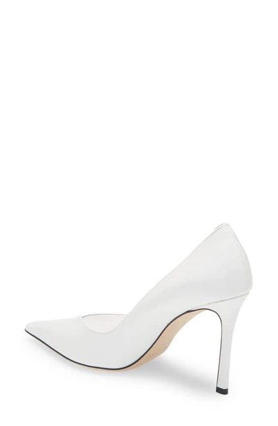 Shop Jimmy Choo Cass Pointed Toe Pump In Patent/clear Plexi