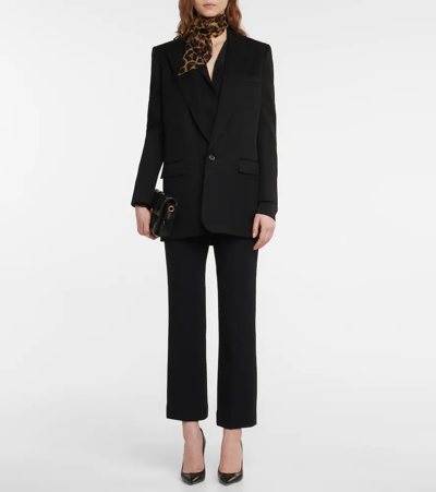 Shop Saint Laurent Wool Blazer In Noir