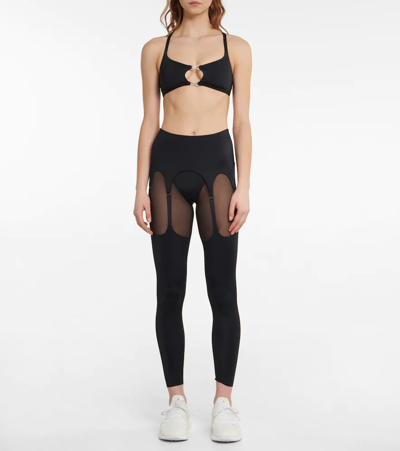 Shop Adam Selman Sport Embellished Cutout Bralette In Black