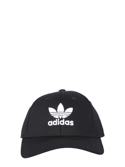 Shop Adidas Originals Trefoil Baseball Cap In Black