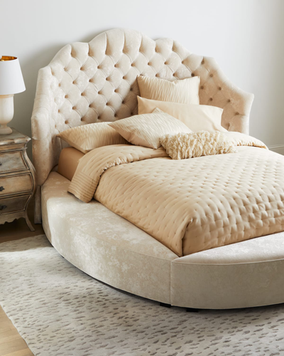 Shop Haute House Brianna Round California King Bed In Ivory