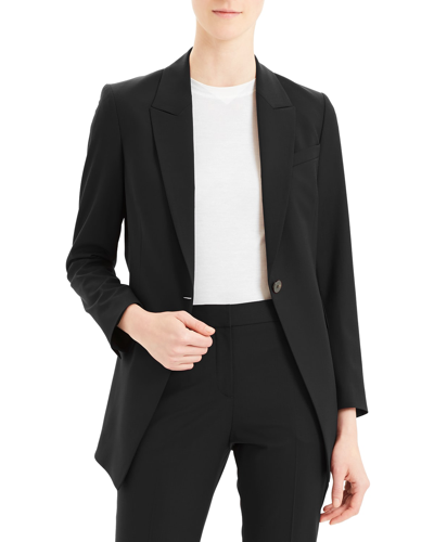 Shop Theory Etiennette Wool Blazer In Black