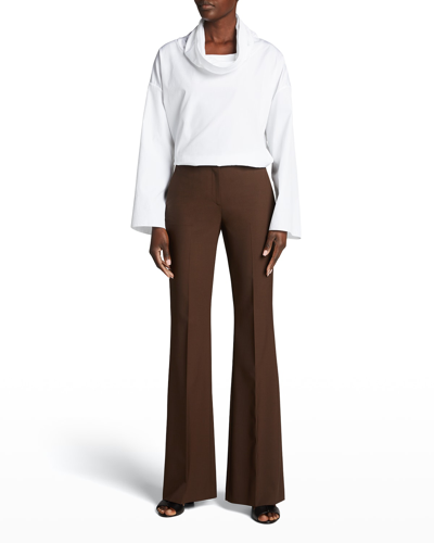 Shop Theory Demitria Good Wool Suiting Pants In Brown