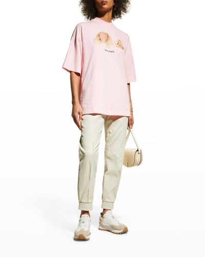 Shop Palm Angels Bear Loose Tee In Almond Blossom Br