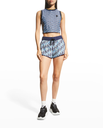 Shop Moncler Day-namic Canotta Jersey Top In Blue