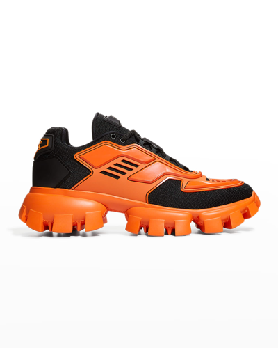 Shop Prada Men's Cloudbust Thunder Lug-sole Trainer Sneakers In Nearanc 1
