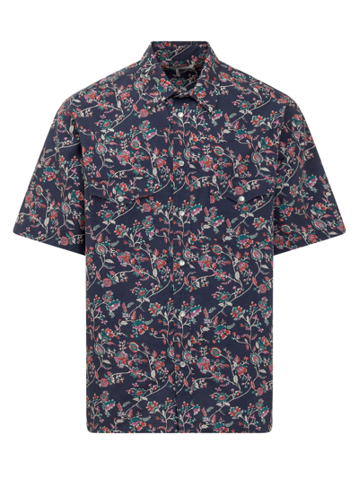 Shop Isabel Marant Floral Printed Short Sleeved Shirt In Multi