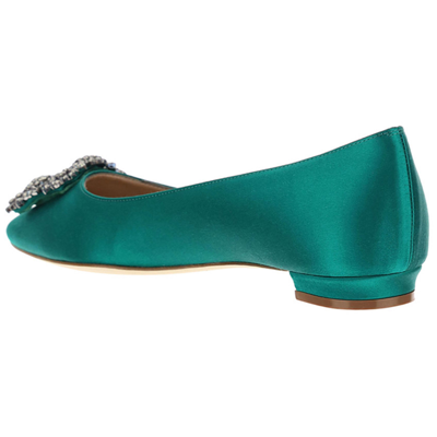 Shop Manolo Blahnik Women's Ballet Flats Ballerinas   Hangisi In Green