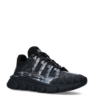 Shop Versace Trigreca Sneakers In Black