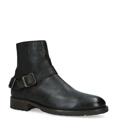 Shop Belstaff Leather Trialmaster Ankle Boots In Black