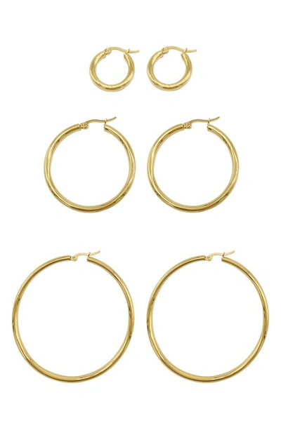 Adornia 14k Plated Hoops No Color No Color In Yellow