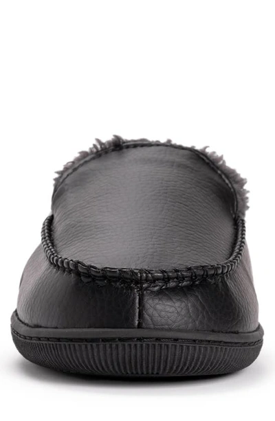 Shop Muk Luks Faux Fur Lined Moccasin Slipper In Black