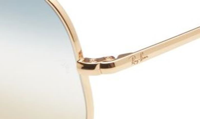Shop Ray Ban 58mm Aviator Sunglasses In Arista/ Clear Gradient Blue