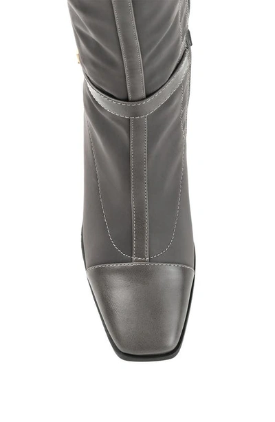 Shop Journee Collection Gaibree Buckle Boot In Grey