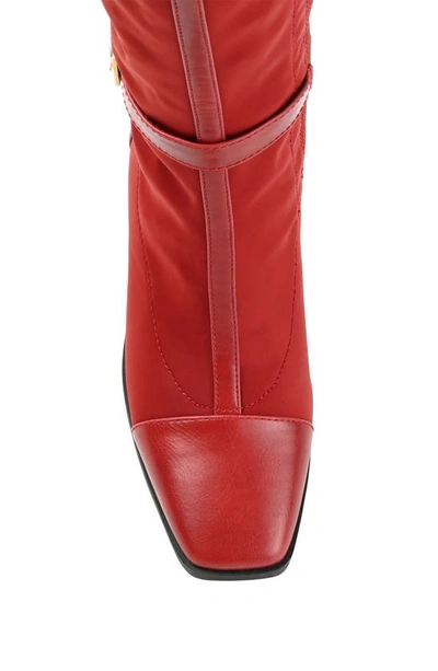 Journee Collection Womens Gaibree Stacked Heel Knee High Boots In Red