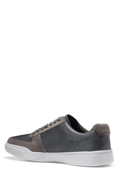 Shop Cole Haan Grand Crosscourt Modern Perforated Sneaker In Blue Knight/ Magnet/ Cool Grey