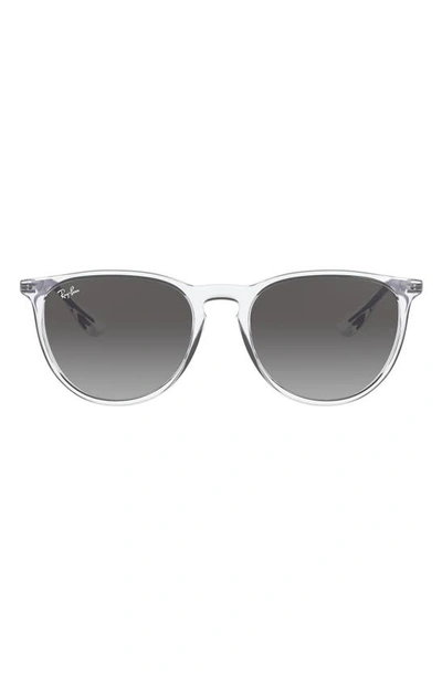 Shop Ray Ban Erika Classic 54mm Sunglasses In Transparent/ Grey Gradient