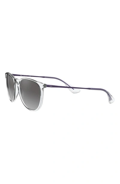 Shop Ray Ban Erika Classic 54mm Sunglasses In Transparent/ Grey Gradient