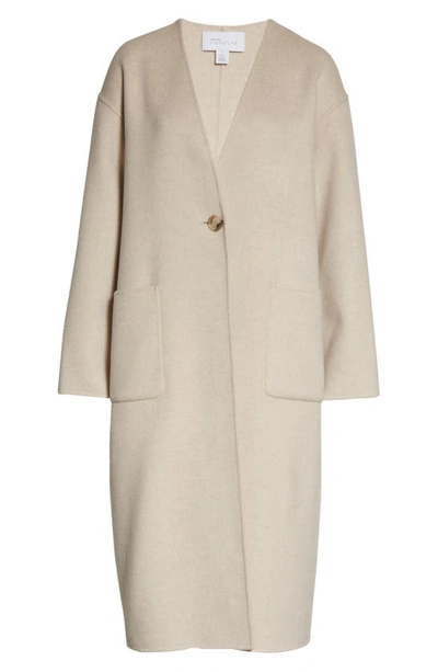 Shop Nordstrom Signature Wool & Cashmere Double Face Coat In Grey Moonstruck