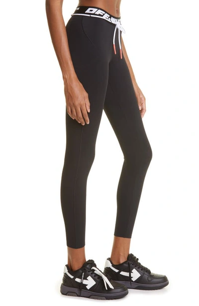 Shop Off-white Athletic Logo Band Leggings In Black