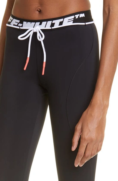 Shop Off-white Athletic Logo Band Leggings In Black