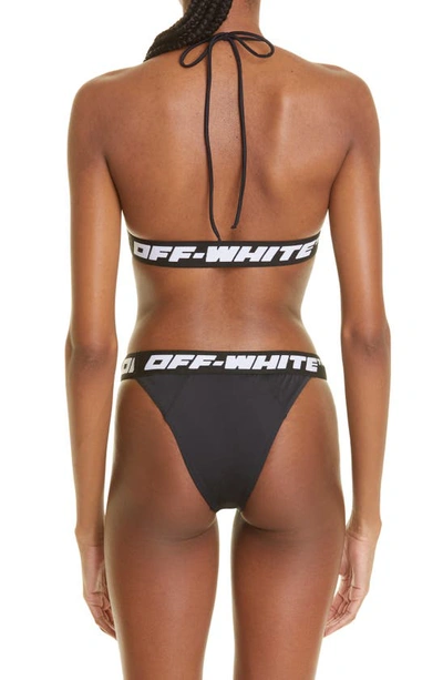 Shop Off-white Logo Band Two-piece Swimsuit In Black