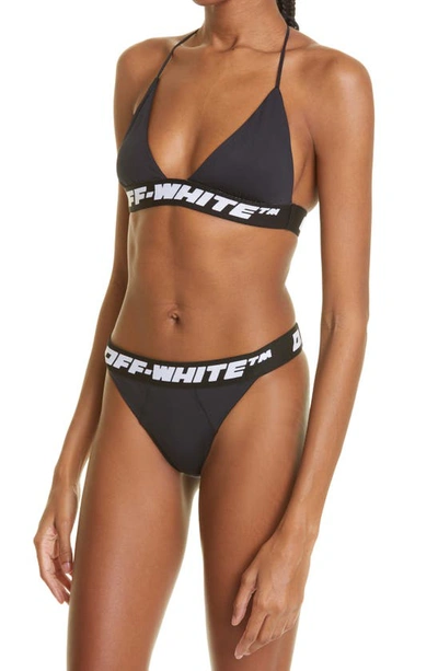 OFF-WHITE LOGO BAND TWO-PIECE SWIMSUIT 