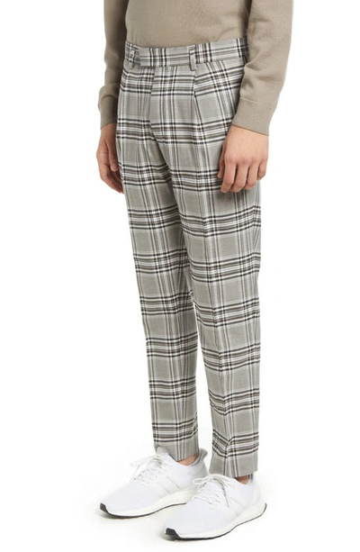 Shop Topman Co-ord Skinny Tapered Leg Check Pants In Grey