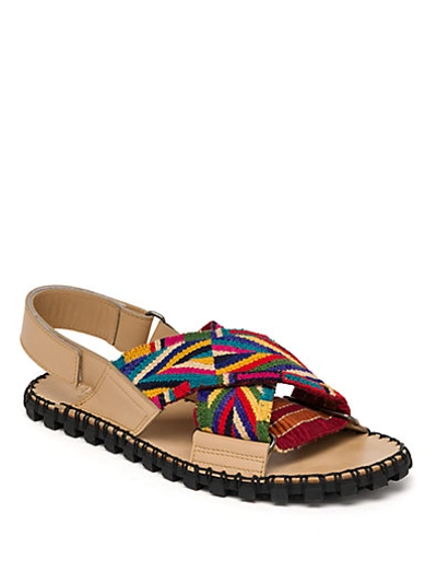 Shop Valentino Navajo Sandals In Nude-multi