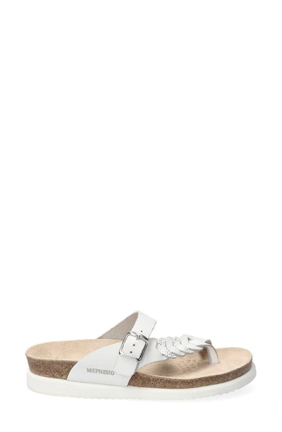 Shop Mephisto Heleonore Toe Post Sandal In White Sandanyl/ Condor White