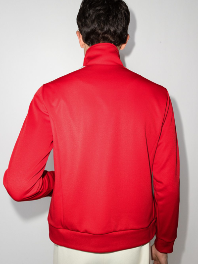 Shop Casablanca Laurel Taped Zip-up Jacket In Red
