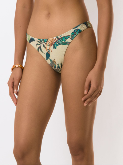 Lygia & Nanny Poipu Leaf-print Pants In Neutrals