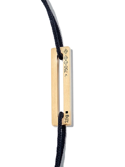 Le Gramme 2.5g 18k Yg Blk Punched Cord B In Gold