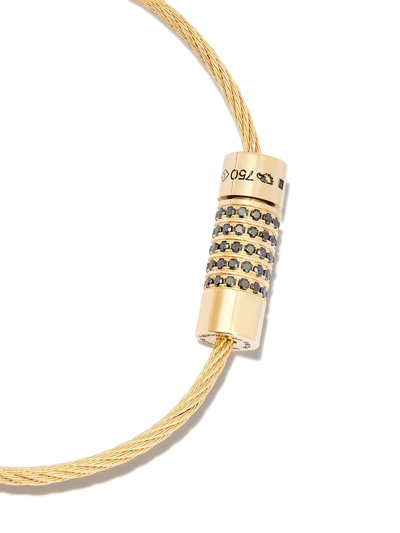 Shop Le Gramme 18kt Yellow Gold Cable Le 10g Diamond Bracelet