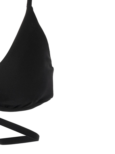Jonathan Simkhai Harlen Solid Tie Front Bikini Top In Black