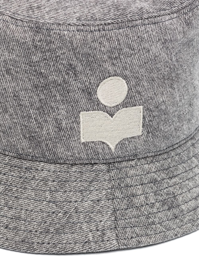 Shop Isabel Marant Haley Denim Bucket Hat In Grey