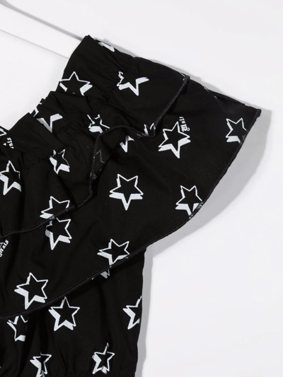 Shop Monnalisa Star-print Blouse In Black