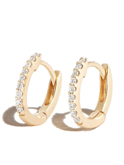 Shop Dana Rebecca Designs 14kt Yellow Gold Diamond Huggie Earrings