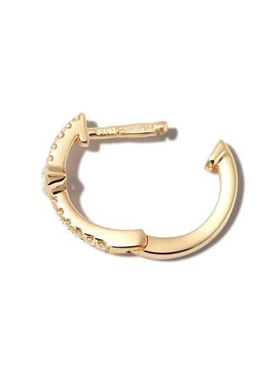 Jacquie Aiche Ja 14k Yg Pave Dia Marquise Mini Hoop Sn In Gold