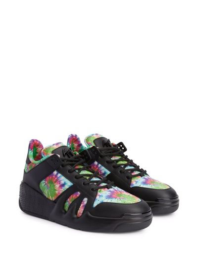 Giuseppe Zanotti Talon Tie-dye Sneakers In Black