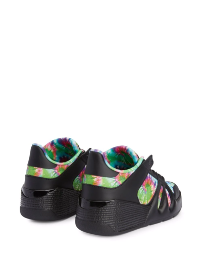 Giuseppe Zanotti Talon Tie-dye Sneakers In Black