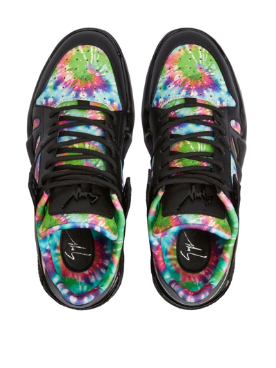 Giuseppe Zanotti Talon Tie-dye Sneakers In Black