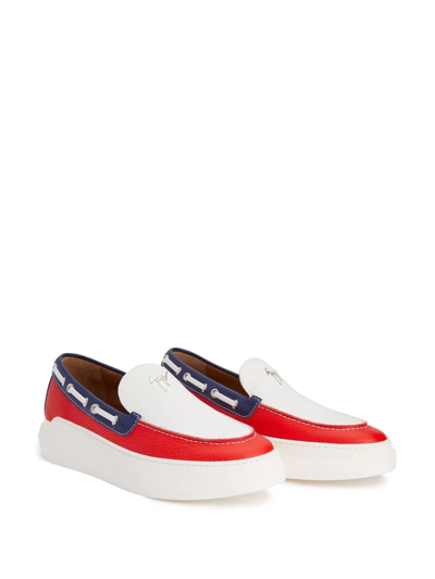 Shop Giuseppe Zanotti Conley Colour-block Loafers In White