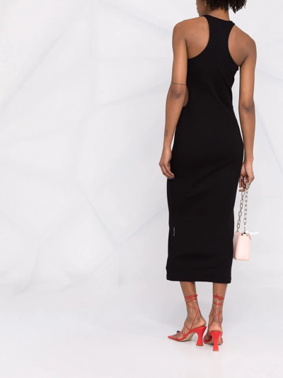 CUT-OUT FITTED MIDI DRESS