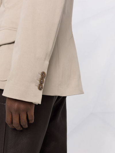 Alberta Ferretti Single-breasted Blazer In Neutrals