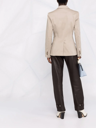 Alberta Ferretti Single-breasted Blazer In Neutrals