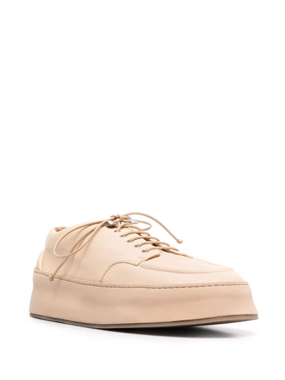 Shop Marsèll Leather Lace-up Derby Shoes In Neutrals