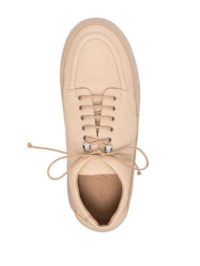 Shop Marsèll Leather Lace-up Derby Shoes In Neutrals