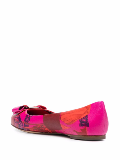 Ferragamo Woman Ballet Flats Tomato Red Size 7.5 Leather In Red