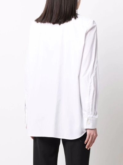 Ferragamo Long-sleeve Cotton Shirt In White